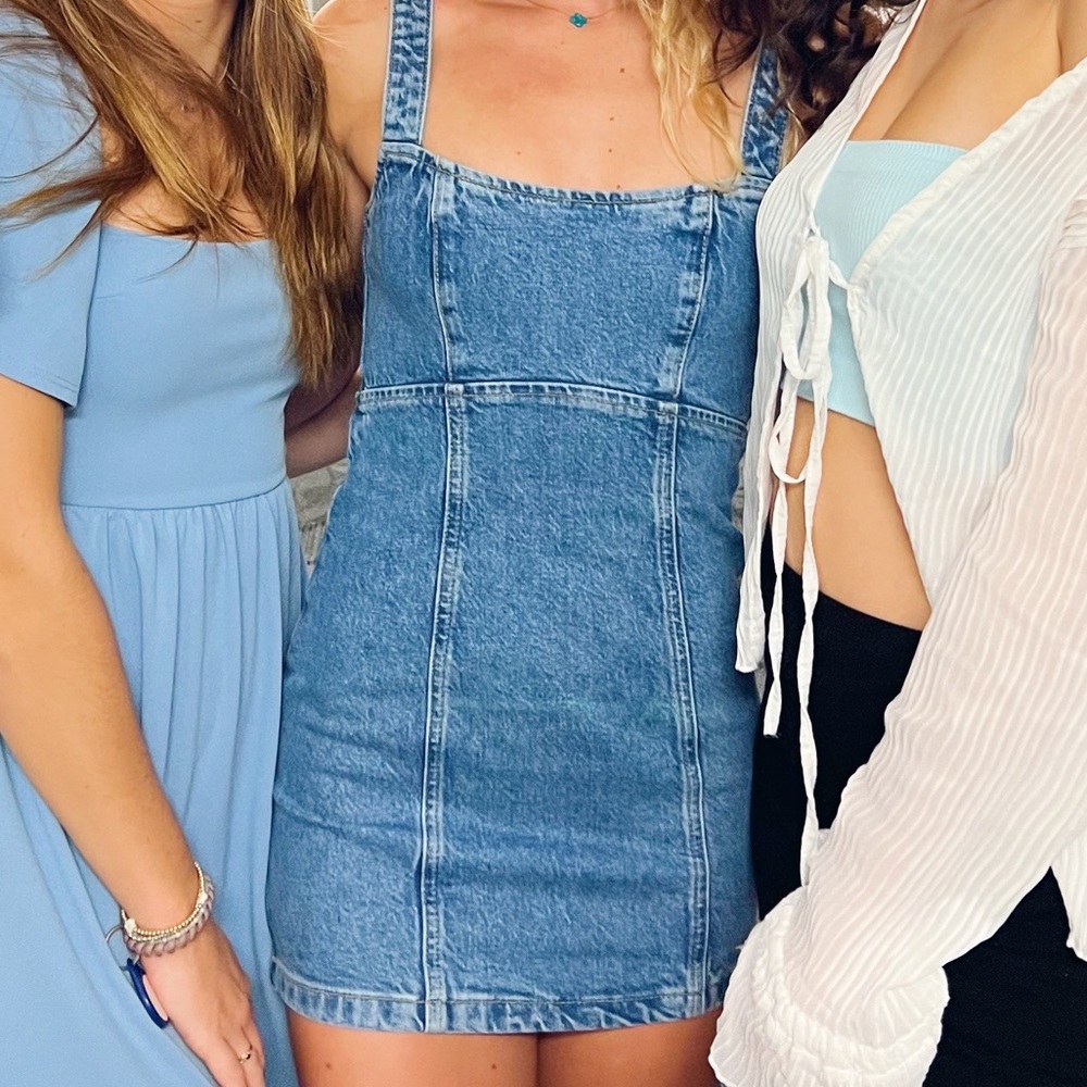 ZARA DENIM MINI DRESS